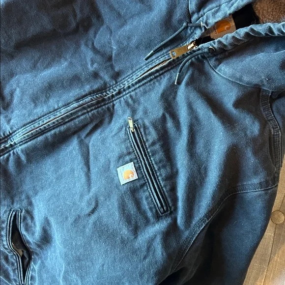Carhartt Men Jacket Rare Vintage Duck Canvas Sherpa Zip Jacket Size 3XL - Picture 4 of 10